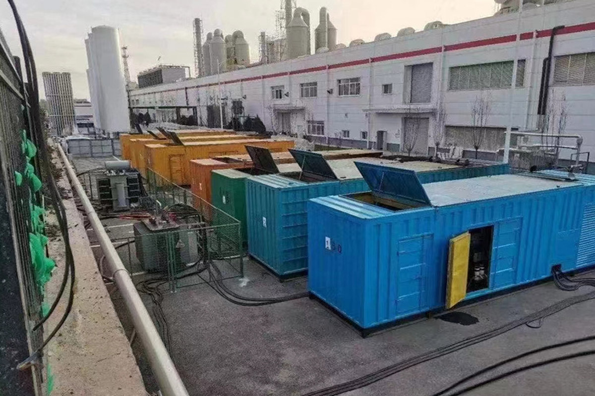 湖南发电机租赁施工现场